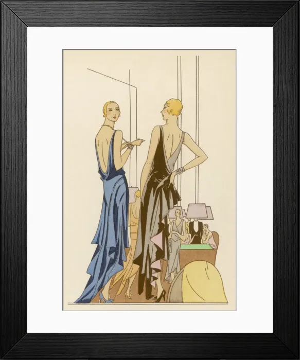Framed Print : Two in Evening Dresses Framed Print : Two in Evening Dresses