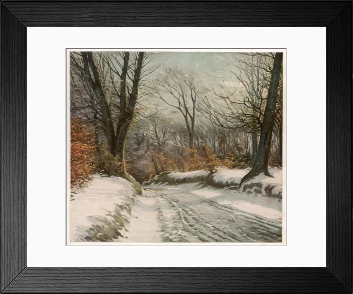 Framed Print : Country Road in Snow Framed Print : Country Road in Snow