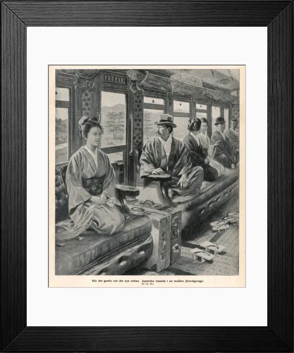 Framed Print : Japan Rail Passengers Framed Print : Japan Rail Passengers