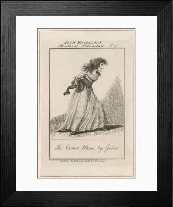 Framed Print : Jordan as Comic Muse Framed Print : Jordan as Comic Muse