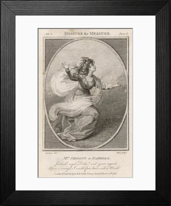 Framed Print : Sarah Siddons - Isabella Framed Print : Sarah Siddons - Isabella