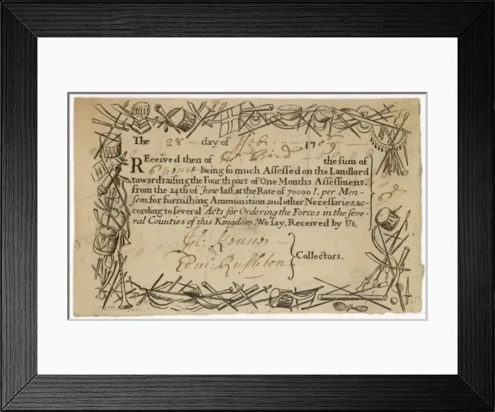 Framed Print : Ammunition Tax Receipt Framed Print : Ammunition Tax Receipt