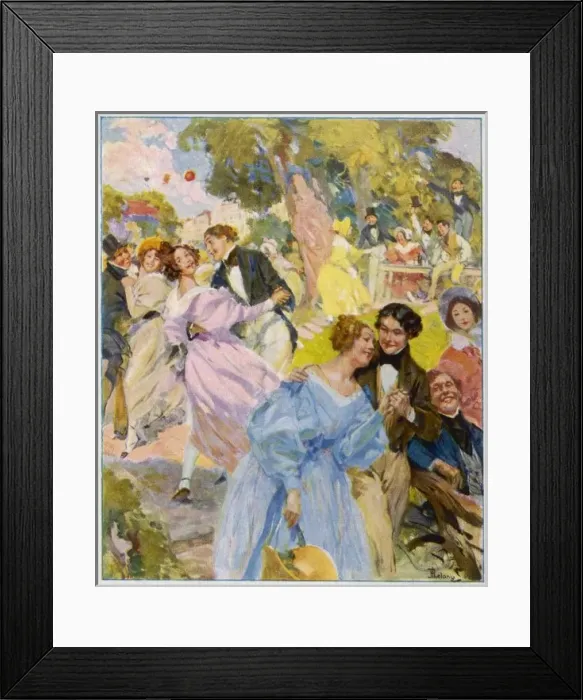 Framed Print : Dance 1830 France Framed Print : Dance 1830 France