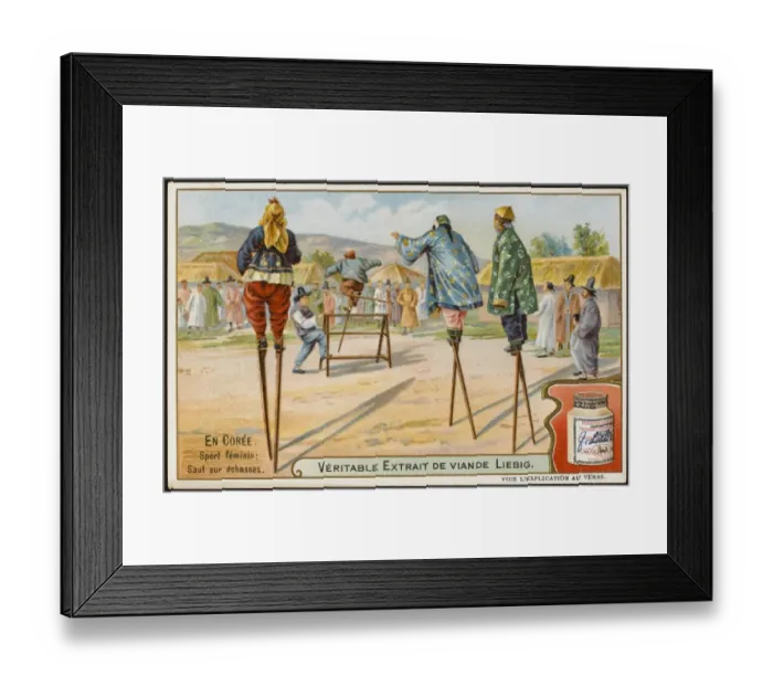 Framed Print : Koren Women on Stilts Framed Print : Koren Women on Stilts