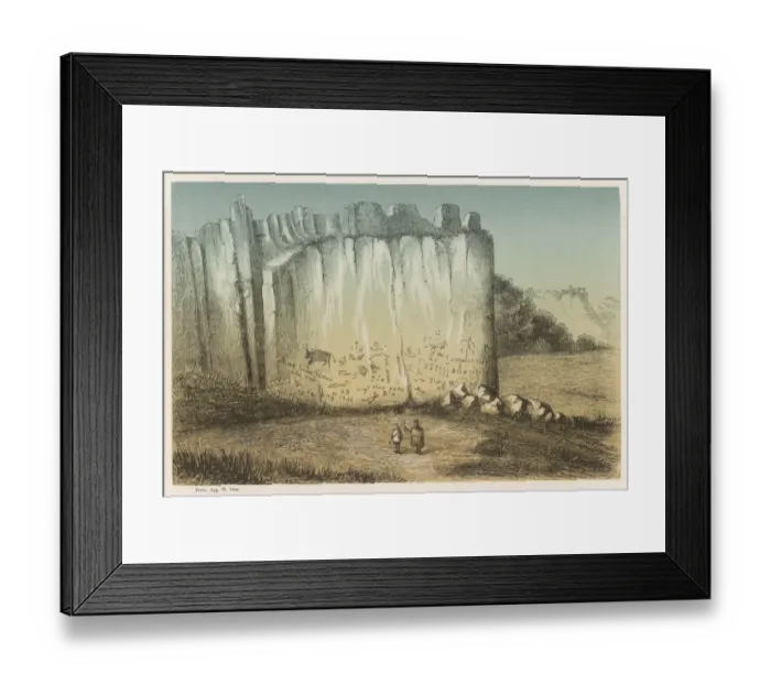 Framed Print : Rock Writing USA
