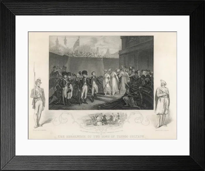Framed Print : Tippoos Sons Surrender Framed Print : Tippoos Sons Surrender