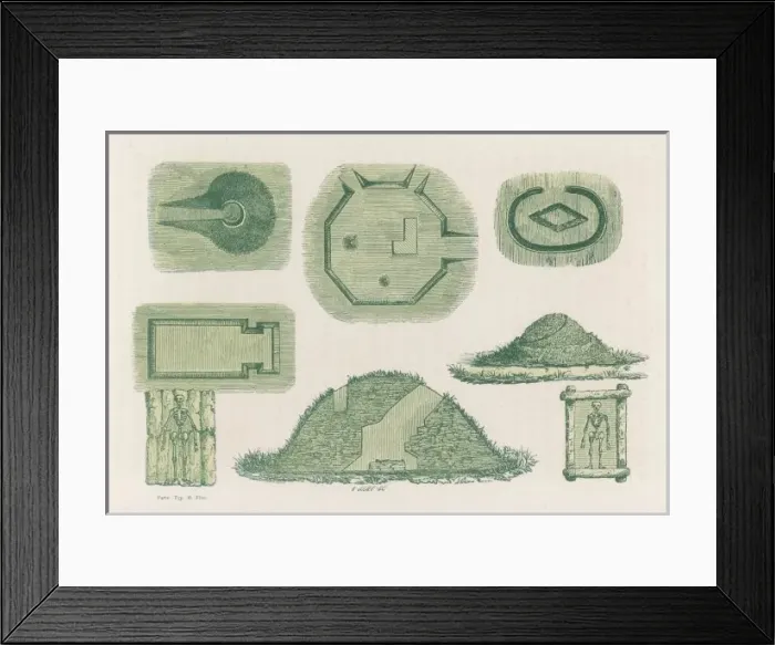 Framed Print : Burial Mounds Framed Print : Burial Mounds