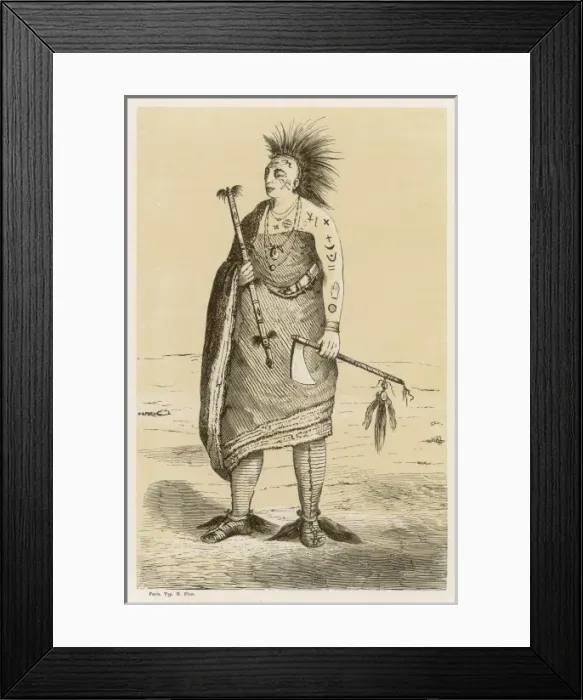 Framed Print : Osage Warrior Framed Print : Osage Warrior