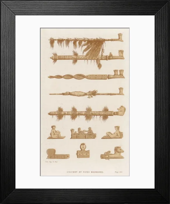 Framed Print : Nat American Pipes Framed Print : Nat American Pipes