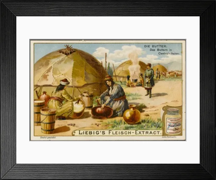 Framed Print : Making Butter, Asia Framed Print : Making Butter, Asia
