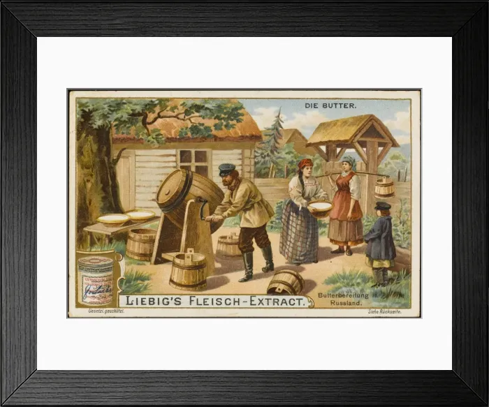 Framed Print : Making Butter, Russia Framed Print : Making Butter, Russia