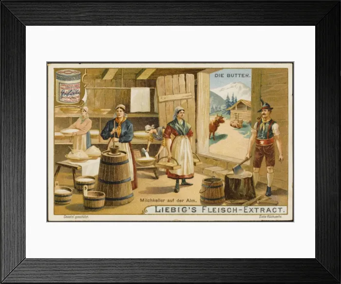 Framed Print : Making Butter, Germany Framed Print : Making Butter, Germany