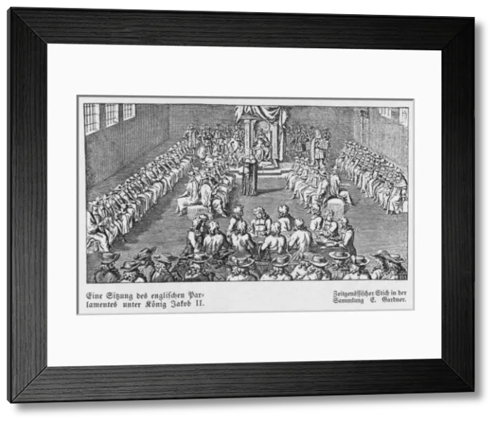 Framed Print : Parliament James II Framed Print : Parliament James II