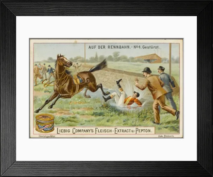 Framed Print : Liebig Horse Racing 4 Framed Print : Liebig Horse Racing 4