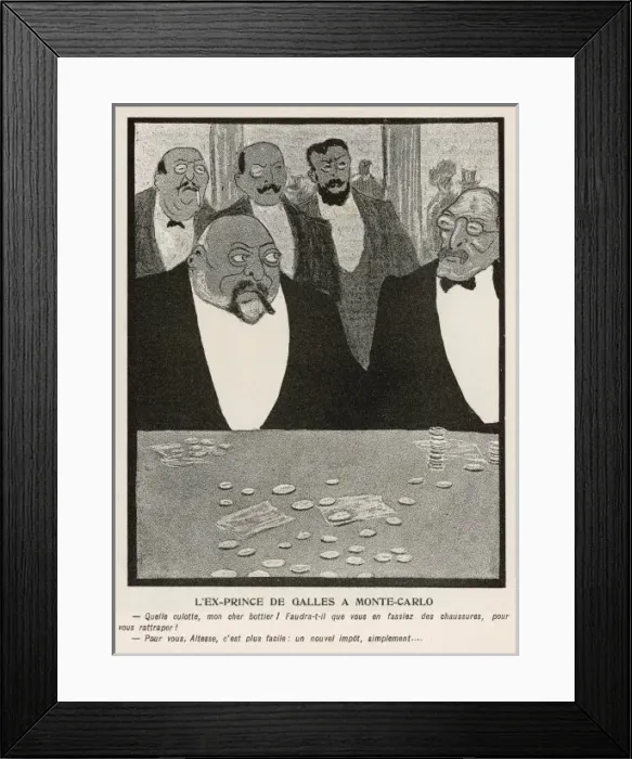 Framed Print : Edward VII Gambling Framed Print : Edward VII Gambling