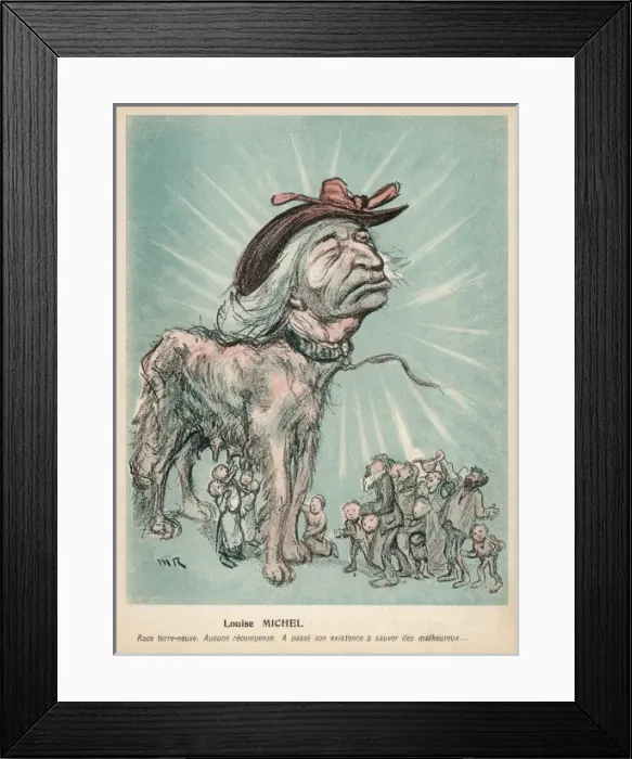 Framed Print : Louise Michel Cartoon Framed Print : Louise Michel Cartoon