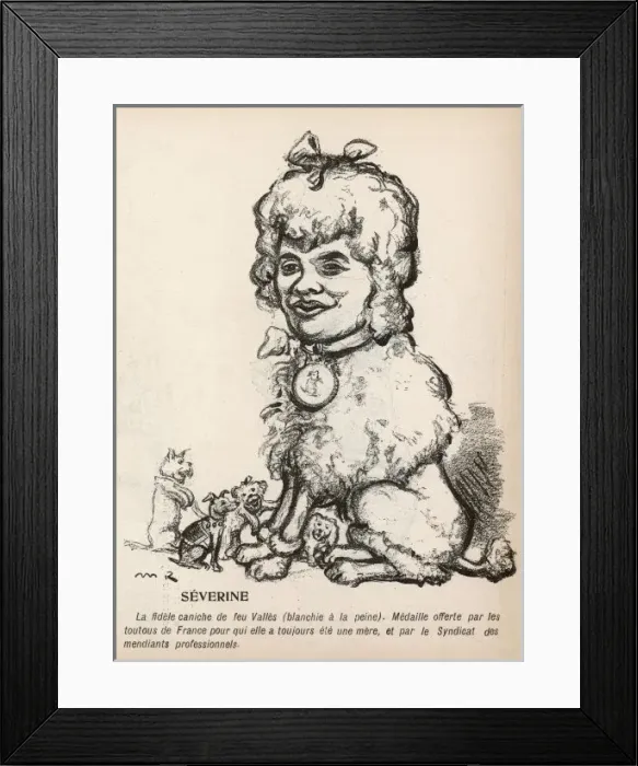 Framed Print : Severine Cartoon Framed Print : Severine Cartoon