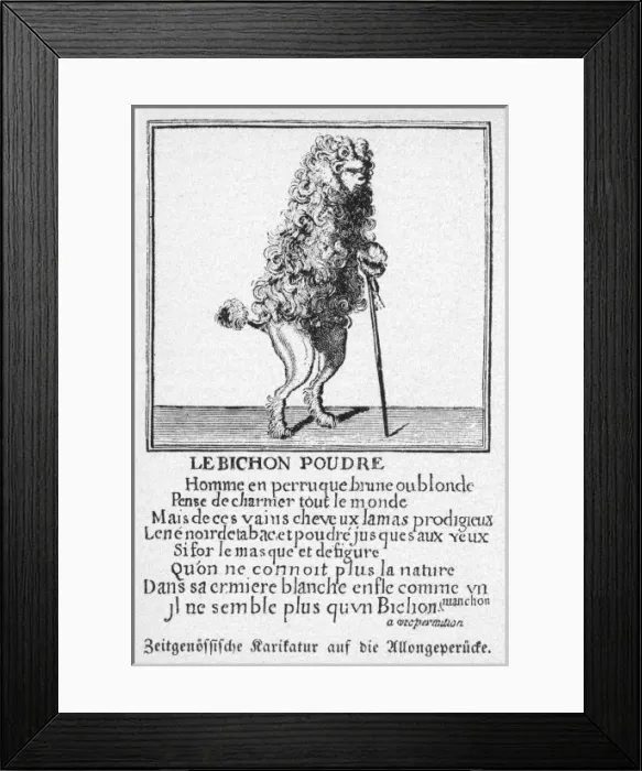 Framed Print : Long Wigs of C17 Satire