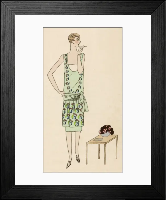 Framed Print : Smaking Lady 1926