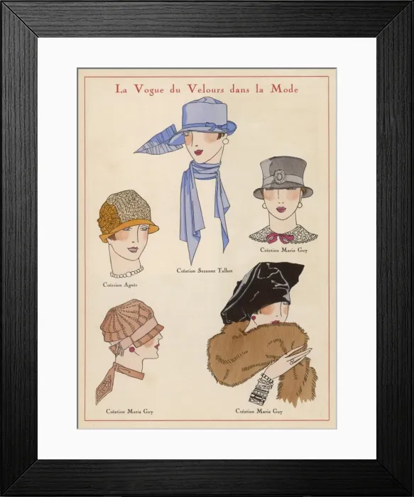 Framed Print : HATS OF 1926 Framed Print : HATS OF 1926