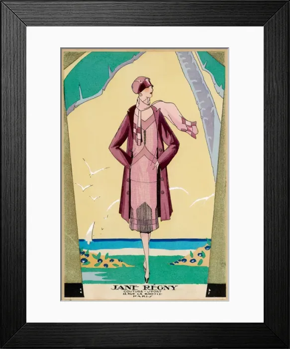 Framed Print : Seaside Dress 1926 Framed Print : Seaside Dress 1926