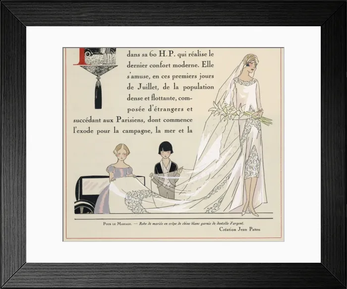 Framed Print : Wedding Dress 1926 Framed Print : Wedding Dress 1926