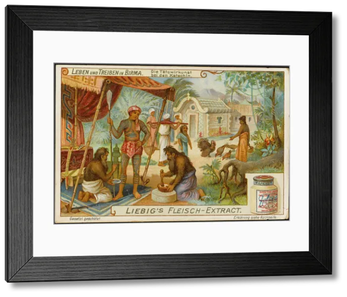 Framed Print : Tattooing in Burma Framed Print : Tattooing in Burma