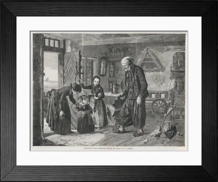 Framed Print : Swedish Cottage Inter Framed Print : Swedish Cottage Inter