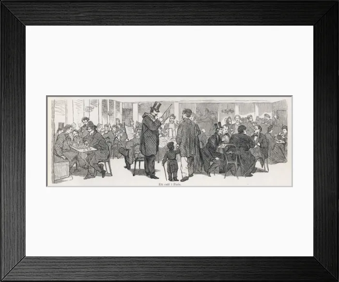 Framed Print : Paris Cafe 1865 Framed Print : Paris Cafe 1865