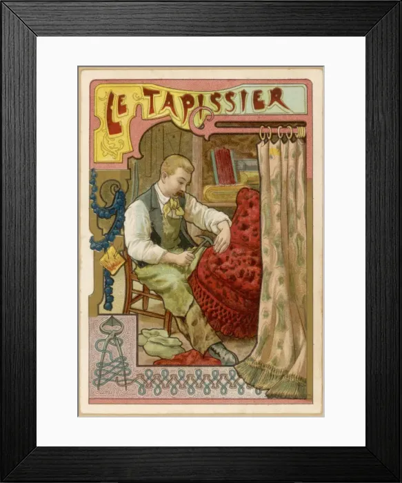 Framed Print : Upholsterer at Work Framed Print : Upholsterer at Work