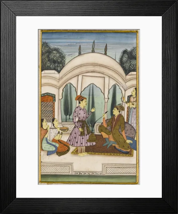 Framed Print : Indian and Hookah Framed Print : Indian and Hookah