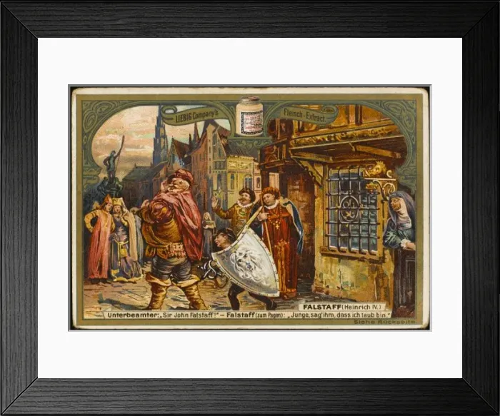 Framed Print : Falstaff and Page Framed Print : Falstaff and Page