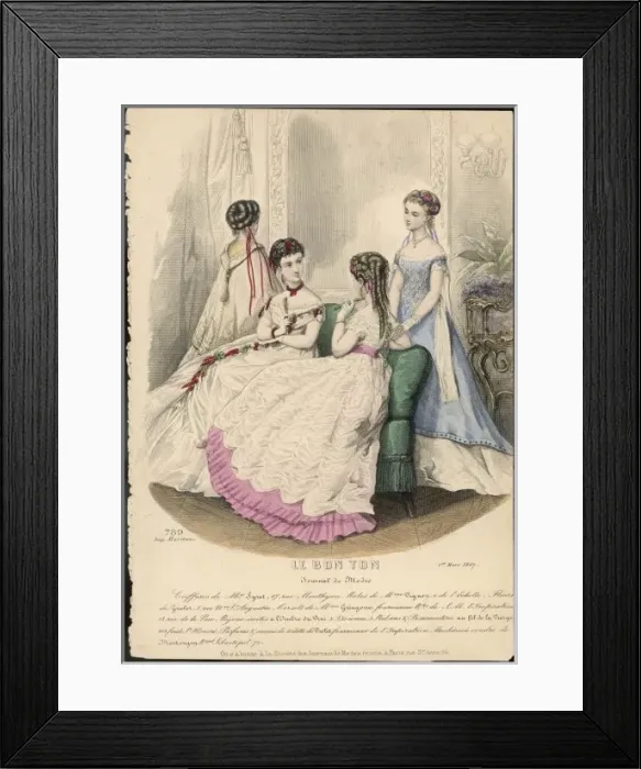 Framed Print : Ladies Dress 1867 Framed Print : Ladies Dress 1867