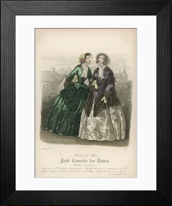 Framed Print : Ladies Dress 1851 Framed Print : Ladies Dress 1851
