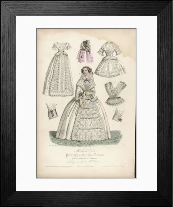 Framed Print : Dress Lingerie 1855 Framed Print : Dress Lingerie 1855
