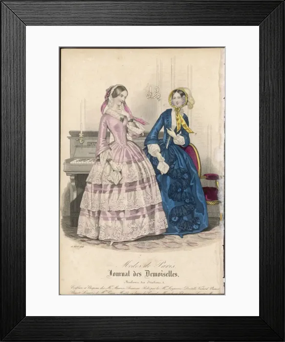Framed Print : Indoor Dresses 1848 Framed Print : Indoor Dresses 1848