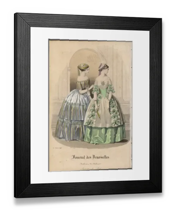 Framed Print : Indoor Dresses 1848 Framed Print : Indoor Dresses 1848