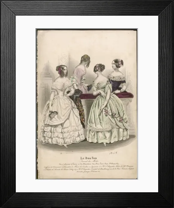 Framed Print : Indoor Dresses 1846 Framed Print : Indoor Dresses 1846