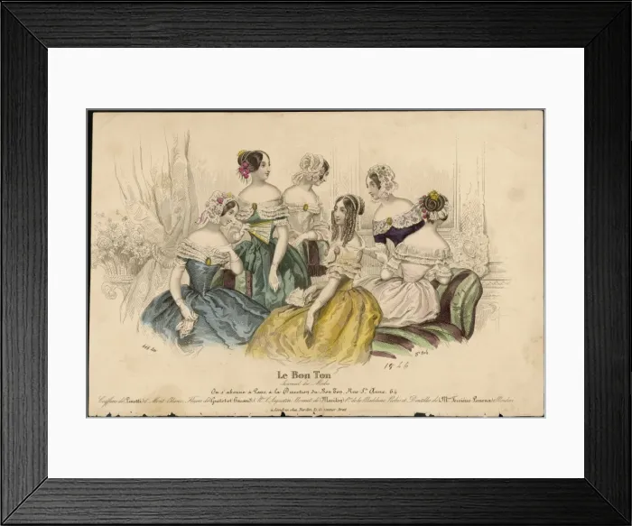 Framed Print : Indoor Dresses 1846 Framed Print : Indoor Dresses 1846