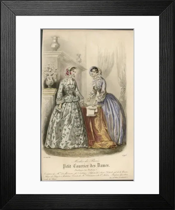 Framed Print : Indoor Dresses 1851 Framed Print : Indoor Dresses 1851