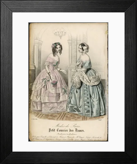 Framed Print : Indoor Dresses 1847 Framed Print : Indoor Dresses 1847