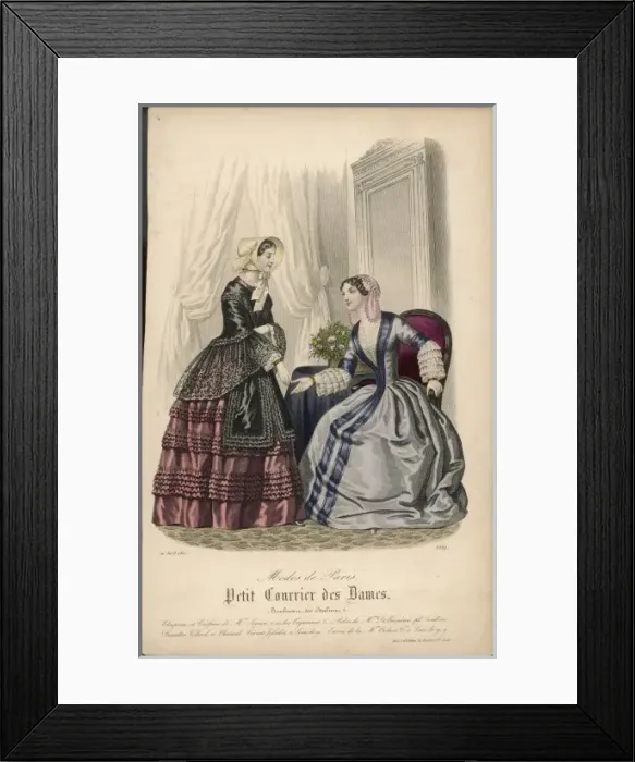 Framed Print : Indoor Dresses 1851 Framed Print : Indoor Dresses 1851