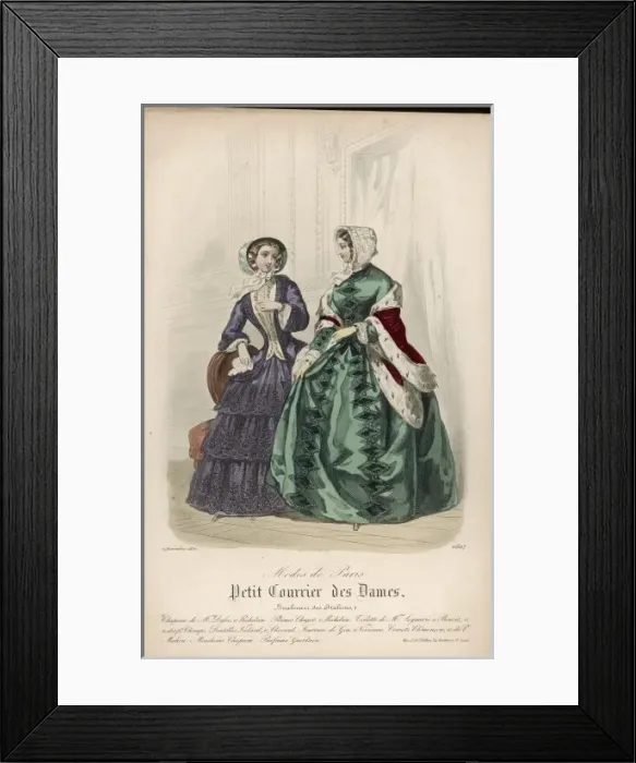 Framed Print : Indoor Dresses 1851