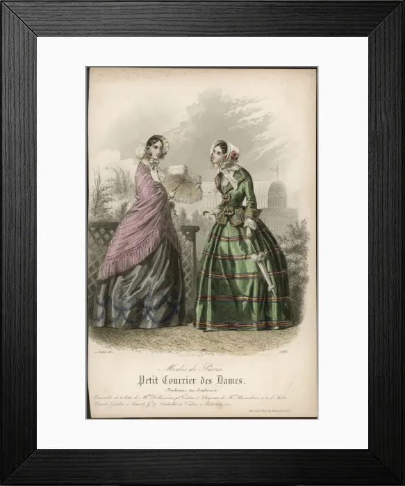 Framed Print : Outdoor Dress 1851 Framed Print : Outdoor Dress 1851