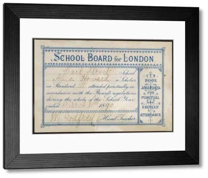 Framed Print : Board School Bookplate Framed Print : Board School Bookplate