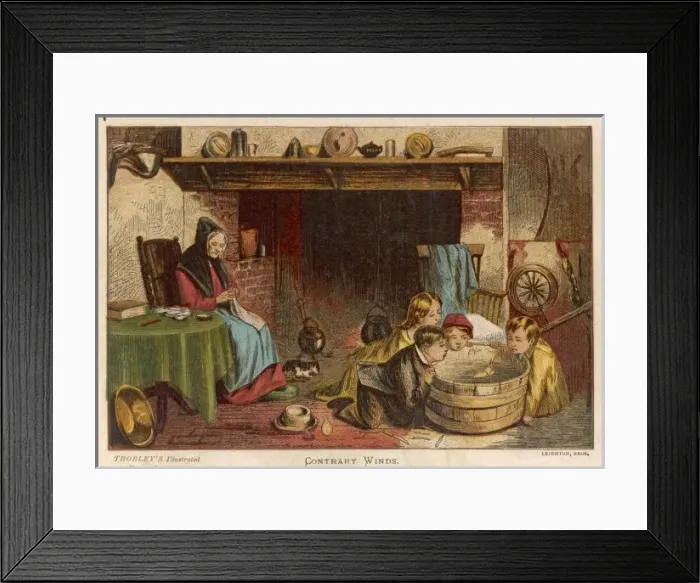 Framed Print : Children & Toy Boat Framed Print : Children & Toy Boat