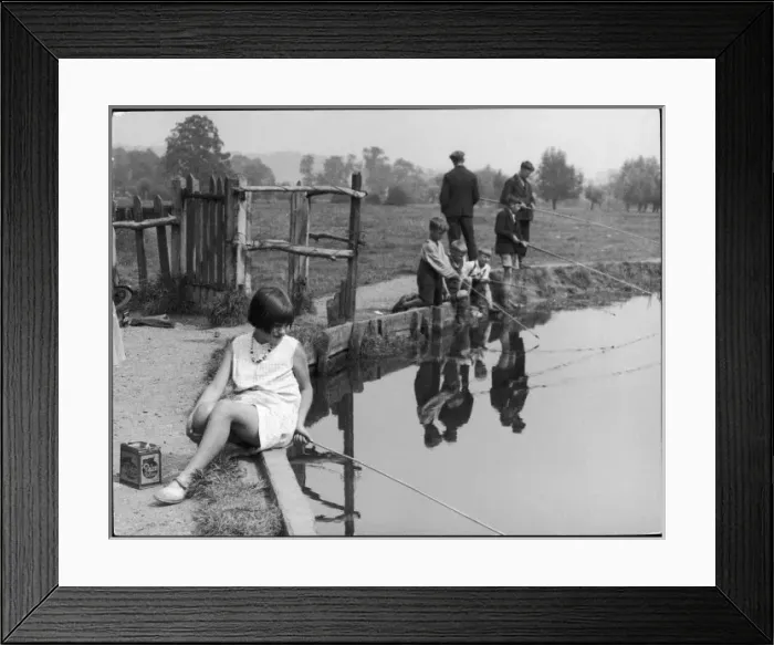 Framed Print : Girl Fishing Framed Print : Girl Fishing