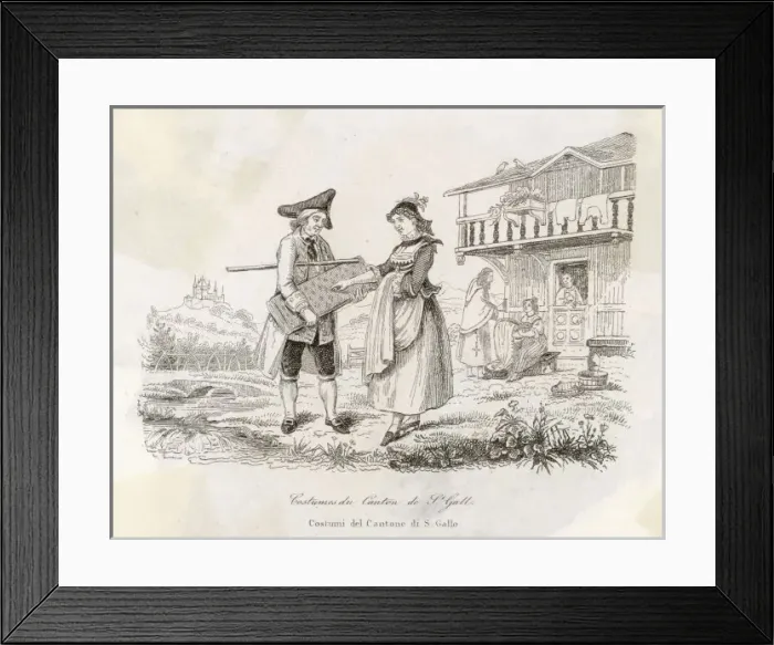 Framed Print : Pedlar Selling Cloth Framed Print : Pedlar Selling Cloth