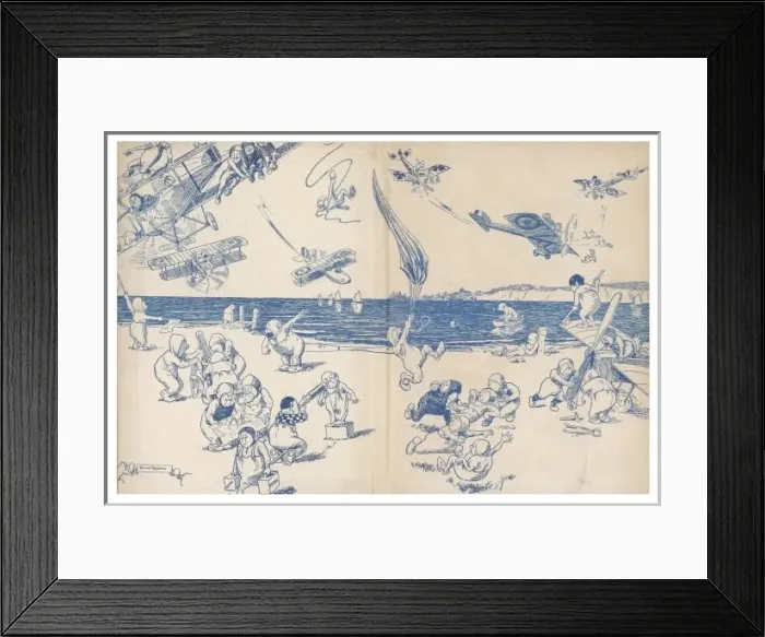 Framed Print : Flight Cartoon (Front) Framed Print : Flight Cartoon (Front)