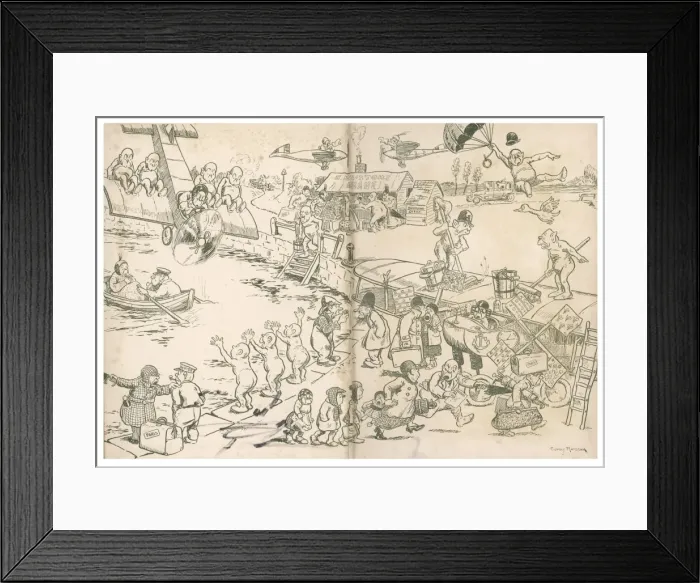 Framed Print : Flight Cartoon (Front) Framed Print : Flight Cartoon (Front)